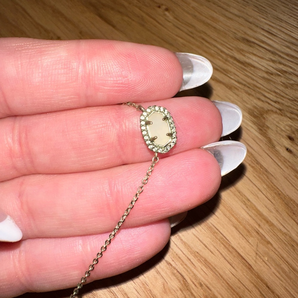 Rose Quartz and Gold Kendra Scott Necklace